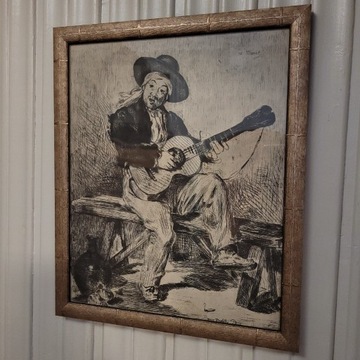 Obraz The Spanish Singer (Le Guitarrero) Manet 