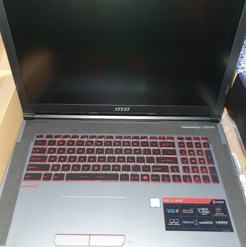 Laptop MSI GV72 8RE - 17'', i7, GeeForce GTX1060, 