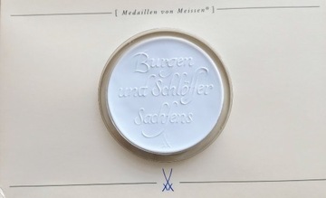 Porcelana Miśnia  - Meissen  Medal Zamek Hohnstein