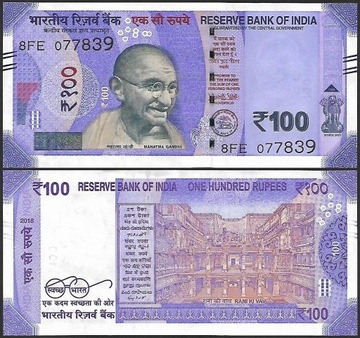 * INDIE 100 rupii 2018 P-112 stan UNC Ghandi