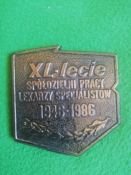 medal 40-lecie Spółdzielni Lekarzy Specjalistów