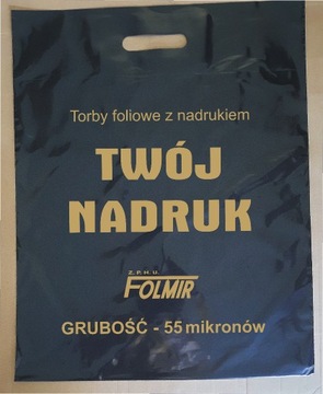 REKLAMÓWKI TORBY FOLIOWE Z NADRUKIEM 40X50 100 SZT