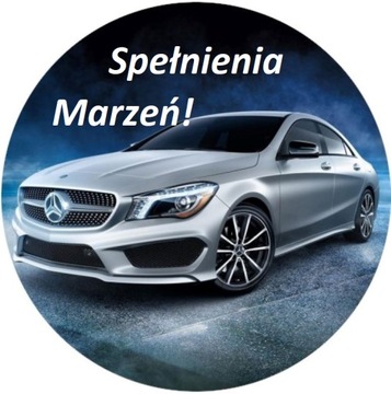 OPŁATEK NA TORT MERCEDES LOGO AUTO SAMOCHÓD 30 40 