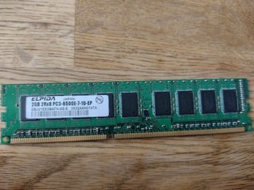 RAM 2GB 2Rx8 PC3-8500E-7-10 ECC Unbuffered