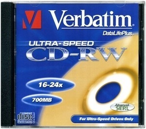 CDRW Verbatim  UltraSpeed 16-24 x 700MB