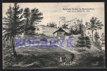 CHOJNIK Zamek Burg Kynast widok z roku 1810