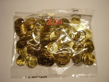 2024 rok - 1, 2, 5 groszy - 3 woreczki - 300 monet