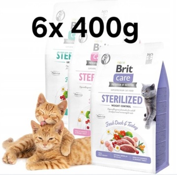 Brit 6x 400g + Gratis, Sterilized Urinary Weight 