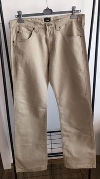 Spodnie bezowe męskie LEE W33 L32 XL
