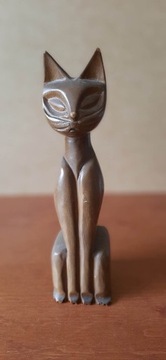 Drewniana figurka kota | kot drewniany | z Filipin