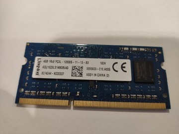 Pamięć RAM 4GBP SODIMM 1600 MHz DDR3L