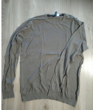 H&M Sweter szary okrągły r. XL