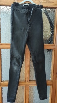 Jeansy czarne szare Denim Co. 36 klasyczne elast.
