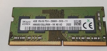 RAM hynix 4 GB  DDR4 do laptopa PC4 2666V