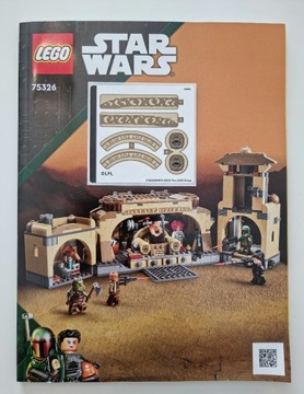 Lego Star Wars 75326 instrukcja + naklejki NOWE