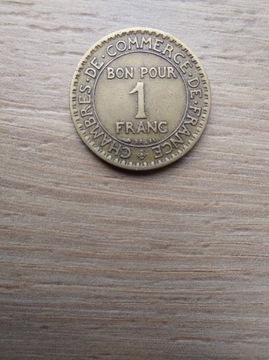 Francja Izba Handlowa 1 frank 1924 stan II