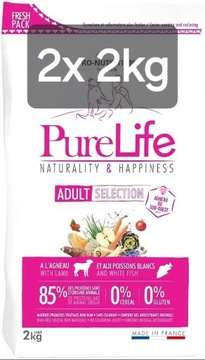 Pure Life 2x 2kg + Gratis, Adult Selection PNF 4kg