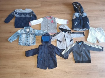 Mega paka mix 8 ubrań chłopięce zara adidas 12-18m