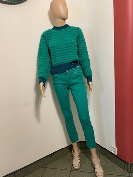 Sweter zielony damski