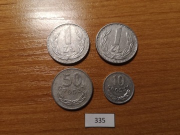 10, 50 gr, 1 zł z 1978 r. Zestaw monet (335)