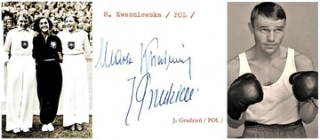 M.KWAŚNIEWSKA MALESZEWSKA I J.GRUDZIEŃ - autografy