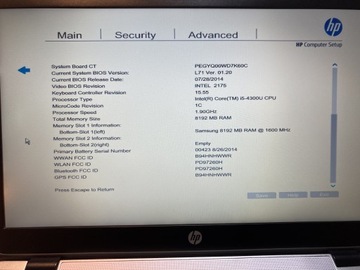 6x HP EliteBook 820 G1 i5/8GB/brakHDD/poleasing