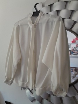 Bluzka vintage , oryginalna , lata 80 , biała bluzka