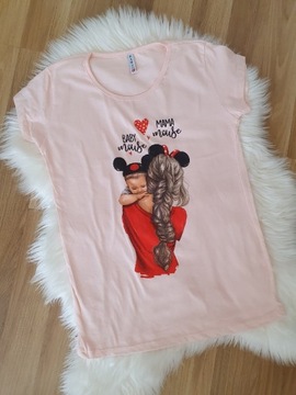 T-shirt damski dla mamy Mum&Baby roz. XL