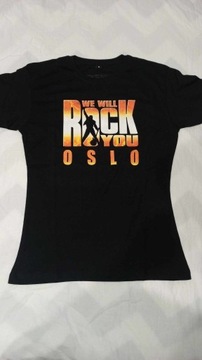 T-shirt damski QUEEN "WE WILL ROCK YOU OSLO" r. S