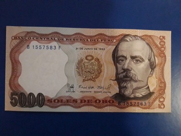 Peru 5000 soli 1985
