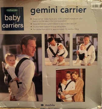 Nosidełko Mothercare Gemini Carrier Gratisy 