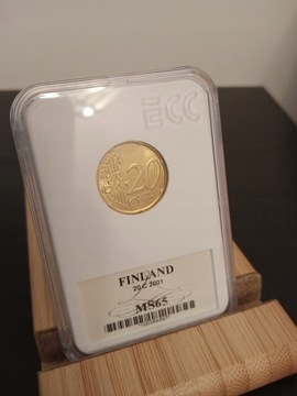 20 CENTÓW FINLANDIA 2001 GRADING MS 65