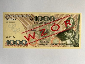 BANKNOT 1000 ZŁ  WŁADYSŁAW II WYGNANIEC   WZÓR