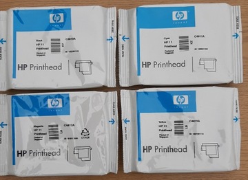 4 x głowica HP 11 C4810A C4811A C4812A C4813A BCMY