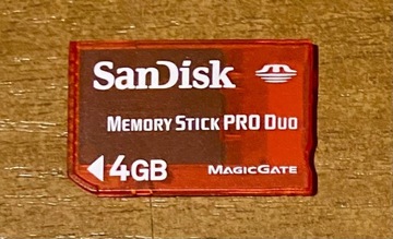 Karta pamięci Memory Stick Pro Duo Sandisk 4 gb