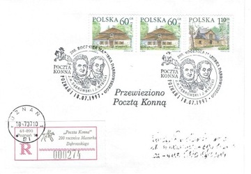 1997-Poznań, Poczta Konna, 200lat Mazurka,R "okol.