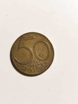Moneta Austria 50 groszy 1970