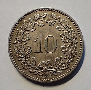 10 Rappen 1885 Szwajcaria