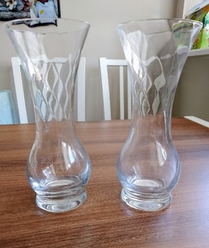Szklany wazon, 2 sztuki