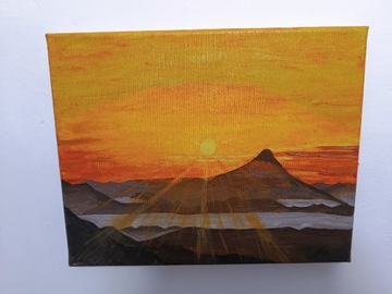Obraz akrylowy "Wschód słońca" 30x24 impresja