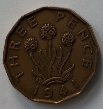 Wielka Brytania 3 pensy, 1941