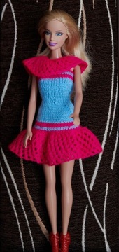 Sukienka, ubranko dla lalki barbie
