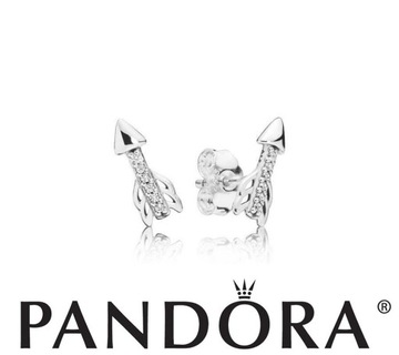 Pandora Kolczyki sztyfty z błyszczącymi strzałami
