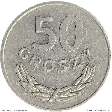 50 groszy 1985, Polska