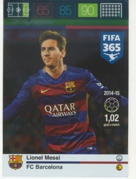 PANINI FIFA 365 2016 MESSI BARCELONA GOAL MACHINE