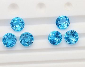 Naturalny Topaz Swiss Blue 5 mm