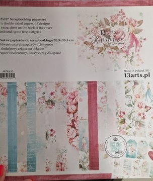 Zestaw papierów scrapbooking 30x30 Rosę in Love