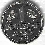 Niemcy 1 mk.1991 G (mennicza)