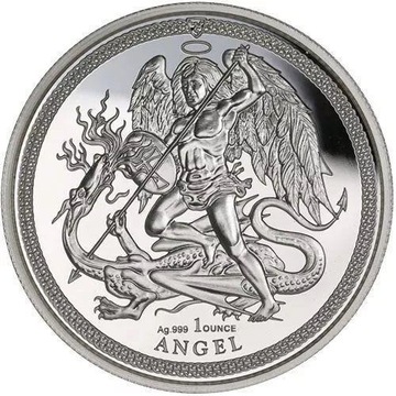 Srebrna moneta Angel , Isle of Man PROOF 1 oz 2018