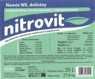 Uniwersalny nawóz azotowy NITROVIT + mikroelementy